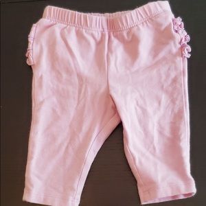 Pink 0-3 month pants